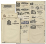 Moe Howards Lot of Unused Hotel Stationery From Various Cities, Circa 1930s -- Comprising 35pp. -- Very Good to Near Fine